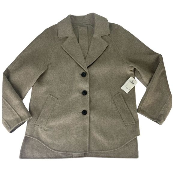 Banana Double Face Box Pleat Swing Coat - NWT - SZ Small - Picture 3 of 11